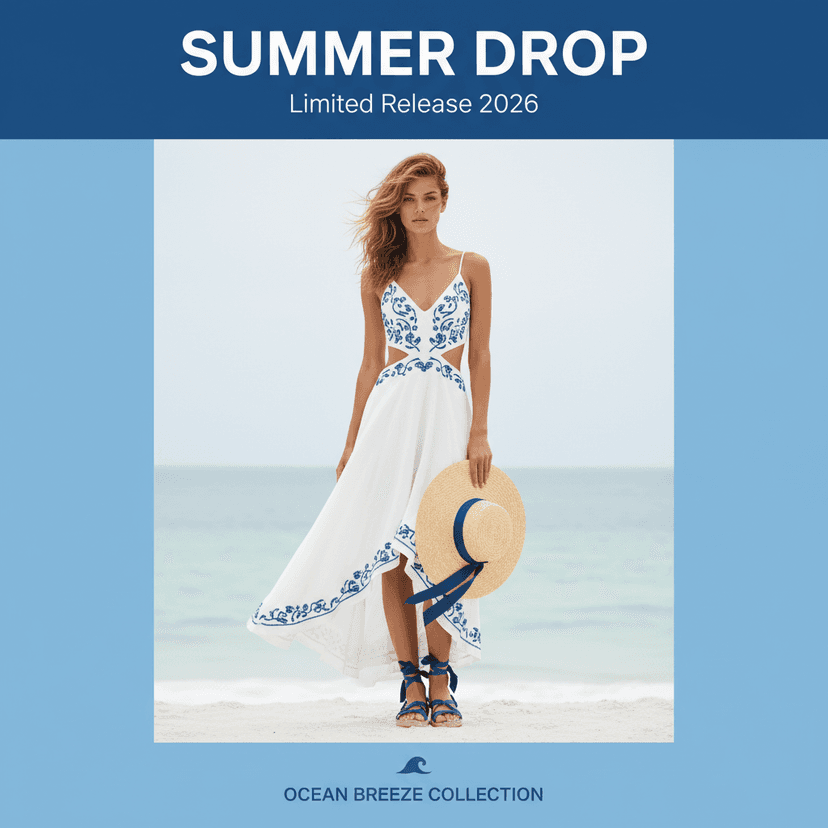 AI-generated summer drop poster